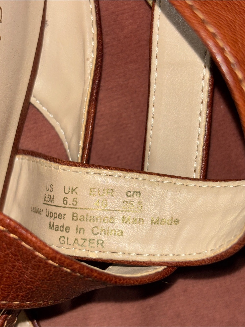 Franco Sarto heels open toe strappy leather wooden narrow wedge women’s 8.5 - Picture 12 of 16